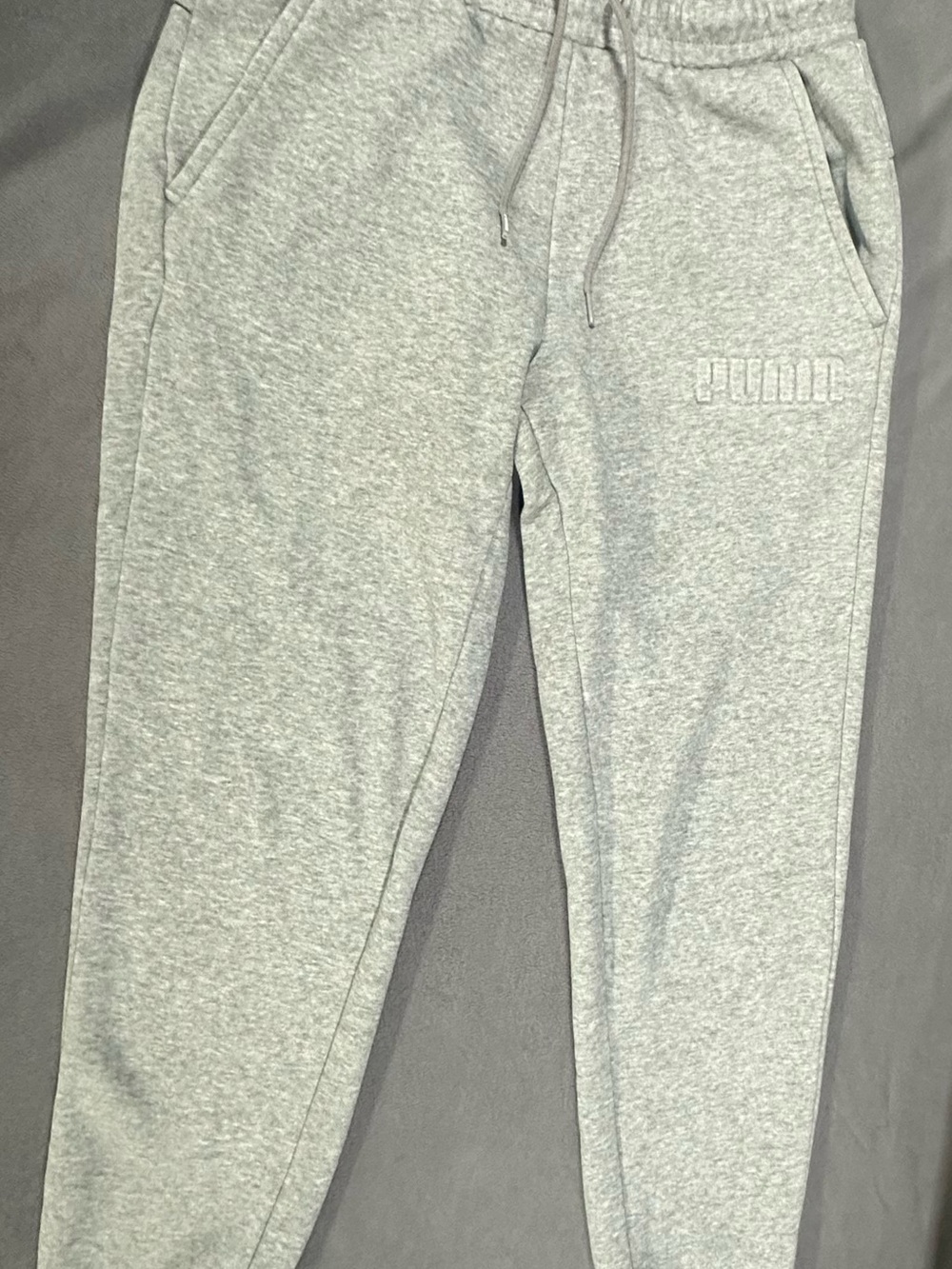 Puma Light Gray Heather Jogger Sweatpants